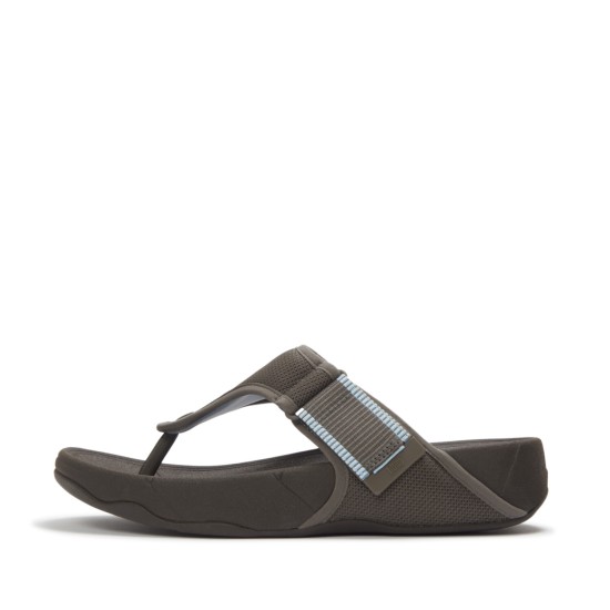 Trakk Mens Adj. W-Resistant Mesh Toe-Post Sandals
