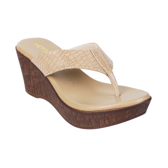 Women Beige Casual Slip Ons
