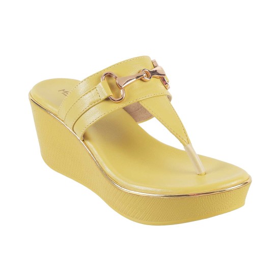 Women Yellow Casual Slip Ons