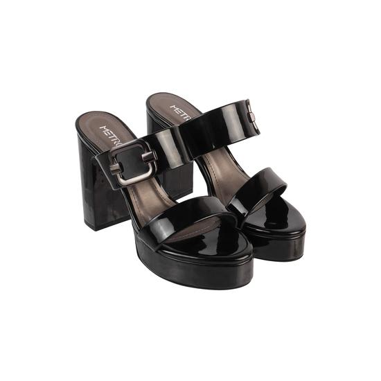 Women Black Casual Slip Ons