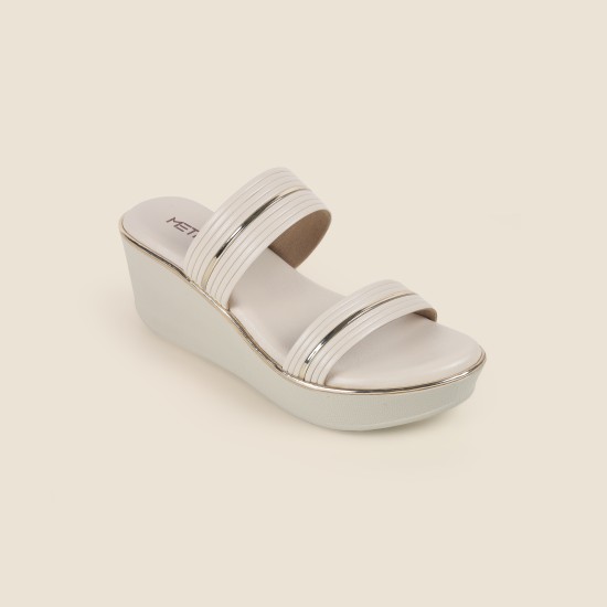 Women Beige Casual Slip Ons