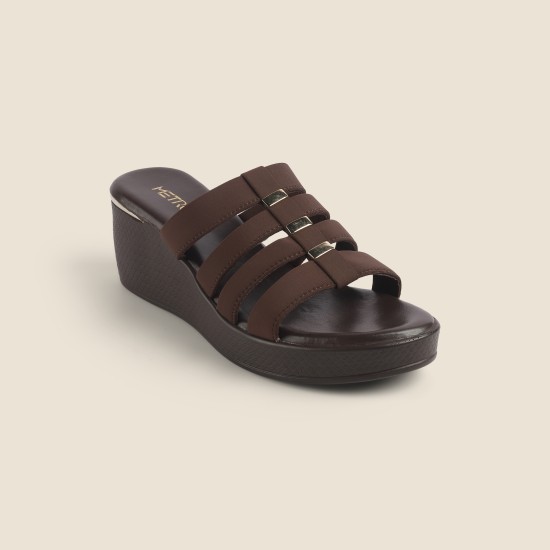 Women Brown Casual Slip Ons