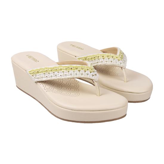 Women Beige Casual Slip Ons