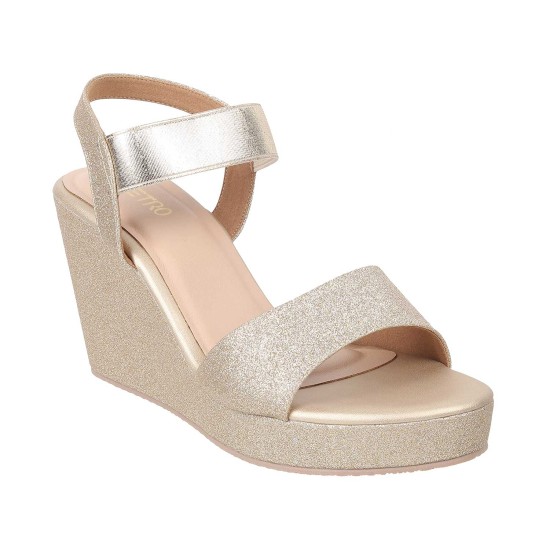 Women Gold Casual Sandals