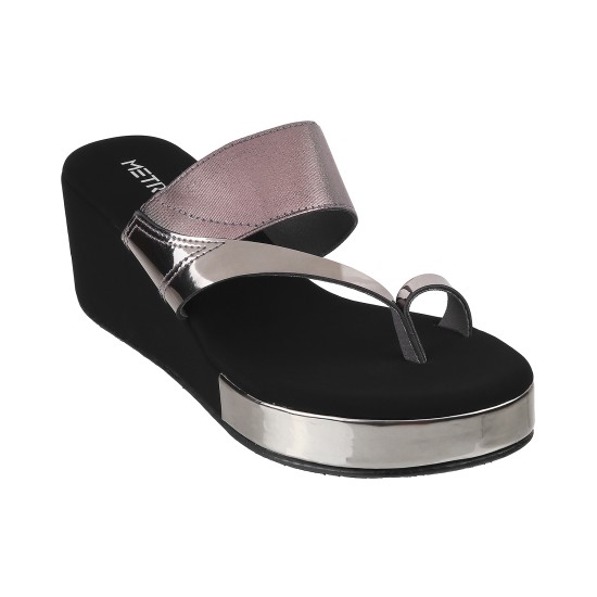 Women Grey Casual Slip Ons