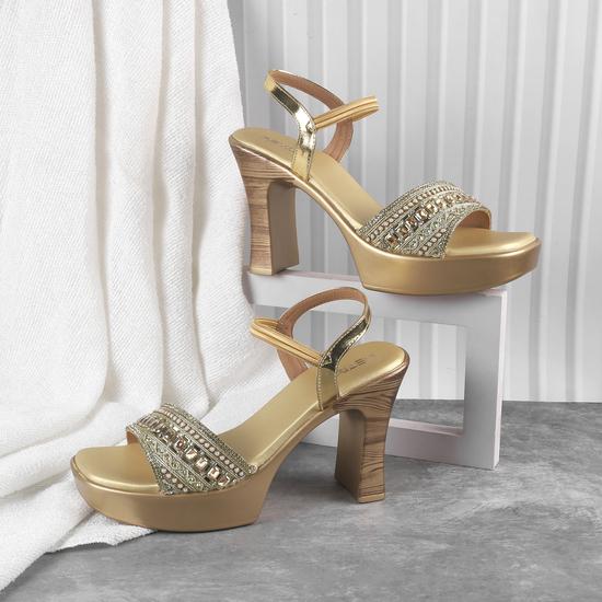 Women Gold Party Sandals