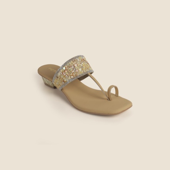 Women Yellow Ethnic Slip Ons