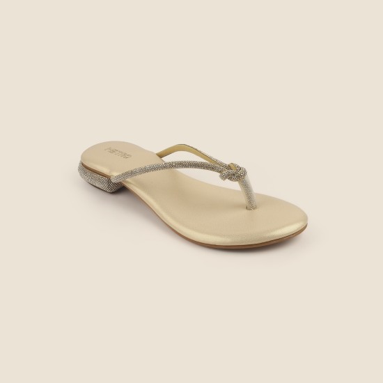 Women Gold Party Slippers