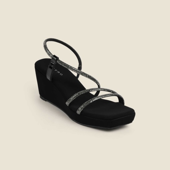 Women Black Casual Sandals