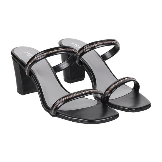 Women Black Party Slip Ons