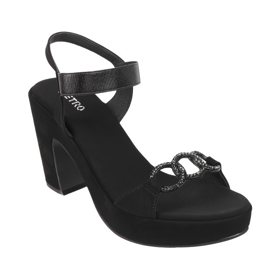 Women Black Party Sandals