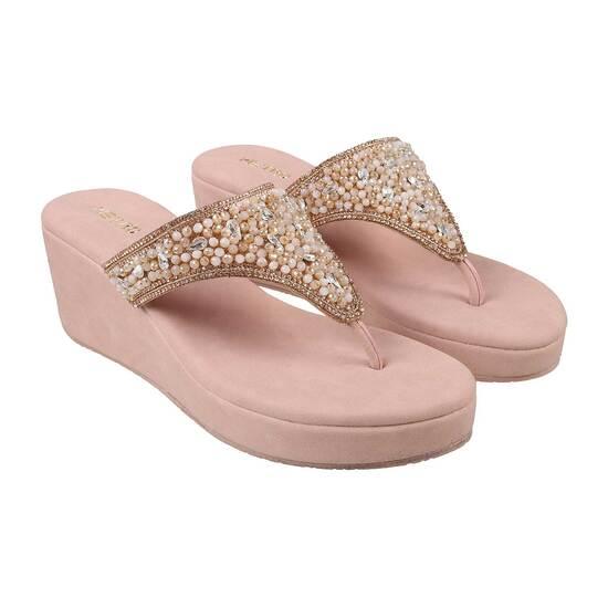 Women Peach Casual Slip Ons
