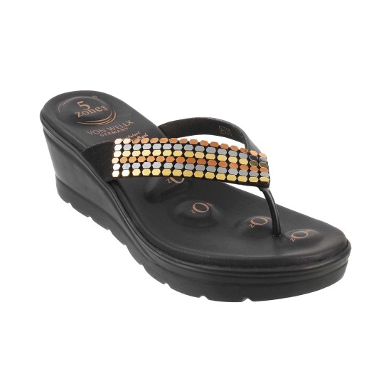Women Black Casual Slippers
