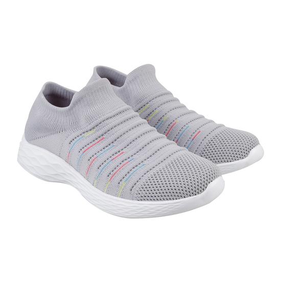 Women Grey Sports Walking Shoes