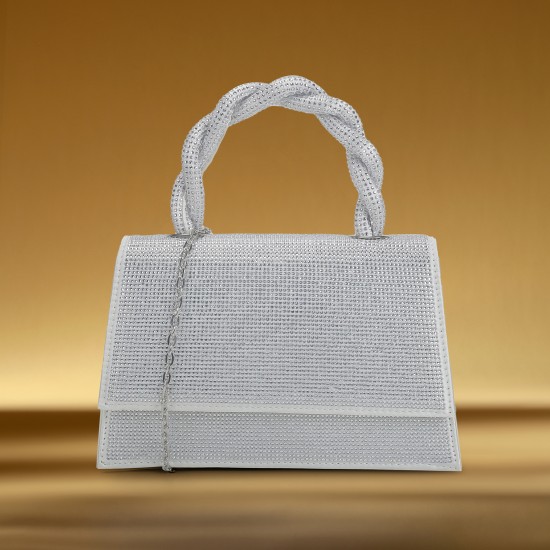 Women Silver Evening Bag