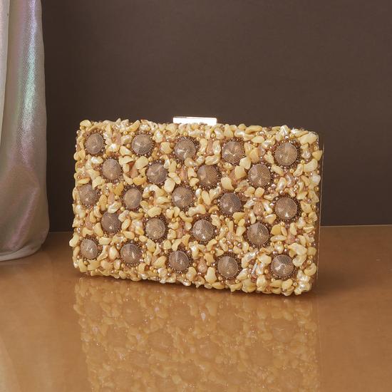 Women Gold Evening Bag