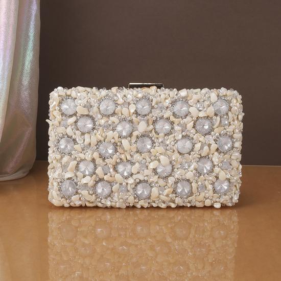 Women Silver Evening Bag