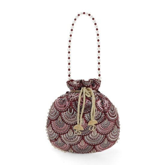 Women Maroon Potlis