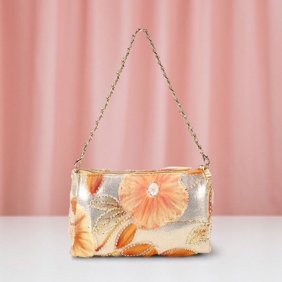 Women Gold Evening Bag