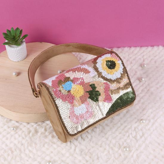 Women Beige Shoulder Bag