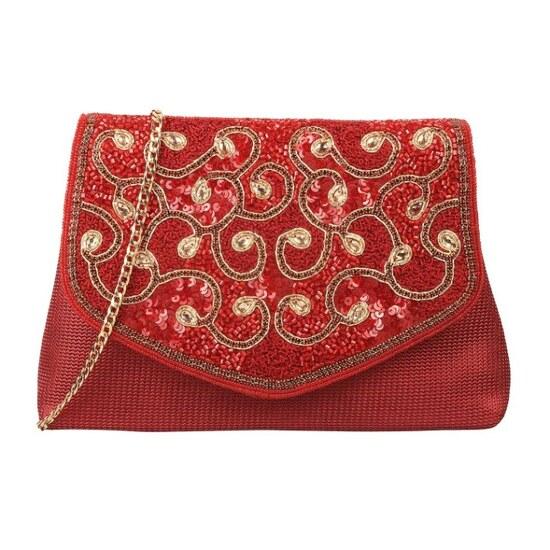Women Maroon Clutch