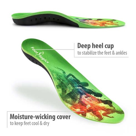 Footlogics  Mens Light-green Sports Insole