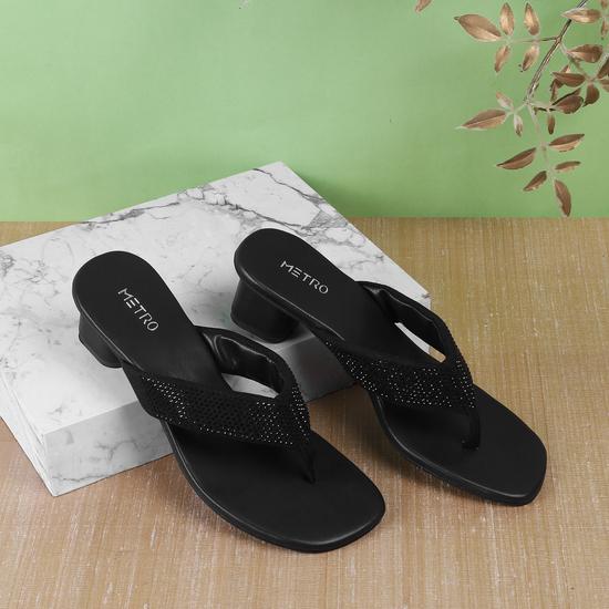 Women Black Casual Slip Ons