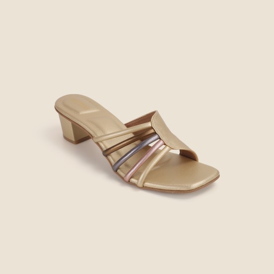 Women Gold Casual Slip Ons