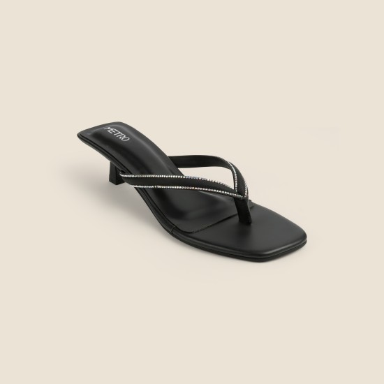 Women Black Casual Slip Ons