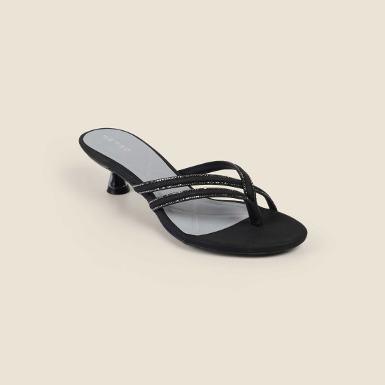 Women Black Casual Slip Ons