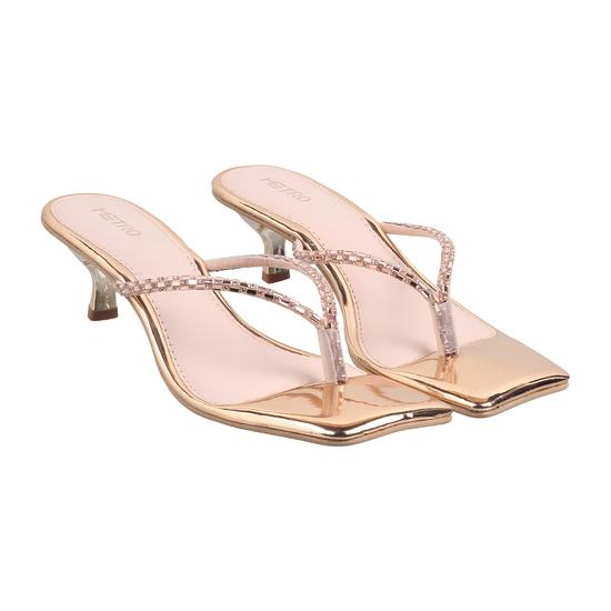 Women Rose-Gold Casual Slip Ons