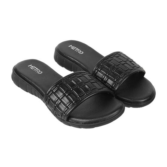 Women Black Casual Slip Ons