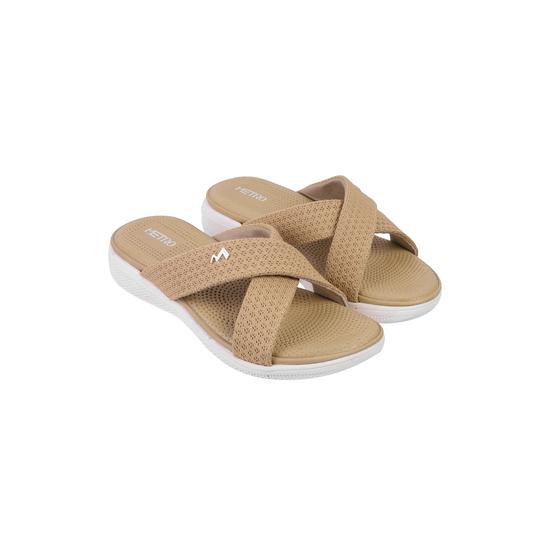 Women Beige Casual Slippers