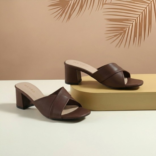 Women Brown Casual Slip Ons