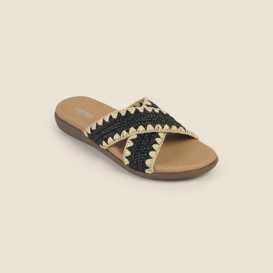 Women Black Casual Slip Ons
