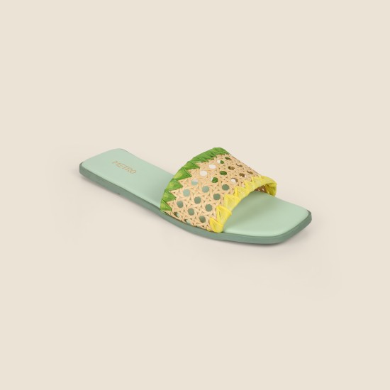 Women Green Casual Slip Ons