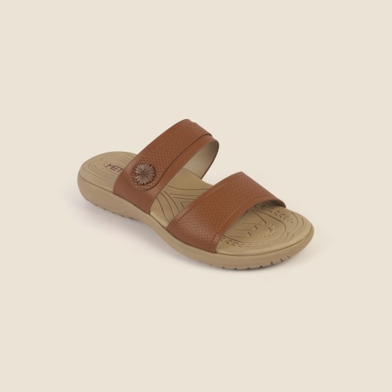 Women Tan Casual Slip Ons