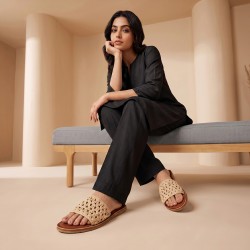 Women Beige Casual Slippers