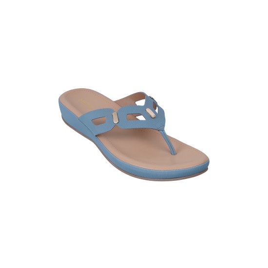 Women Blue Casual Slippers