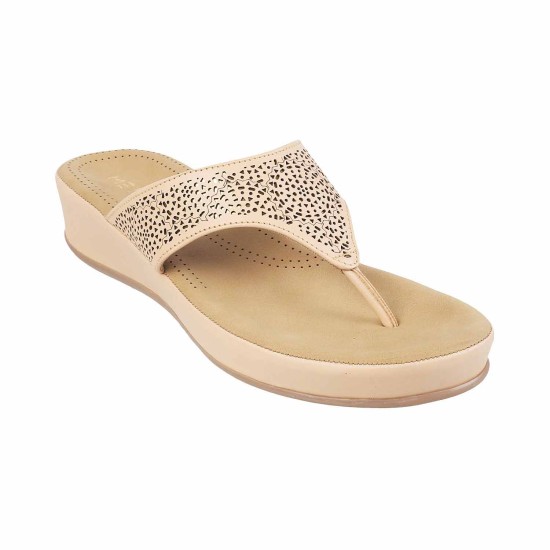 Women Beige Casual Slippers