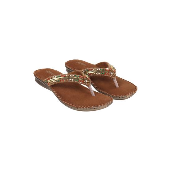 Women Antique-Gold Casual Slippers