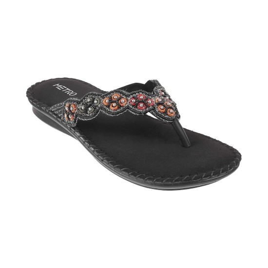 Women Black Casual Slippers