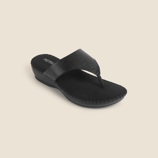 Women Black Casual Slippers