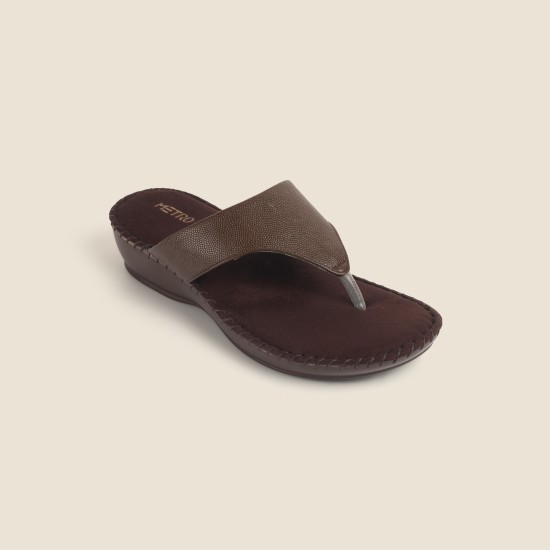 Women Brown Casual Slippers