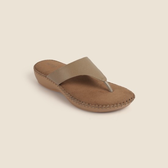 Women Beige Casual Slippers