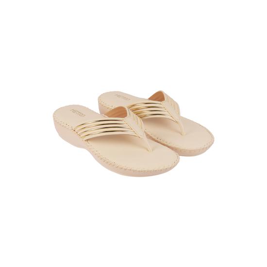 Women Beige Casual Slippers