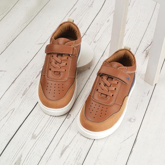 Boys Tan Casual Sneakers