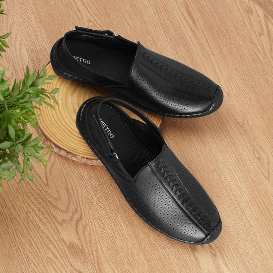 Boys Black Casual Sandals