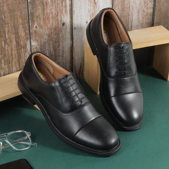 Men Black Formal Oxford
