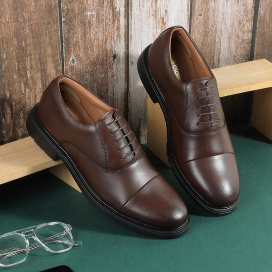 Men Brown Formal Oxford